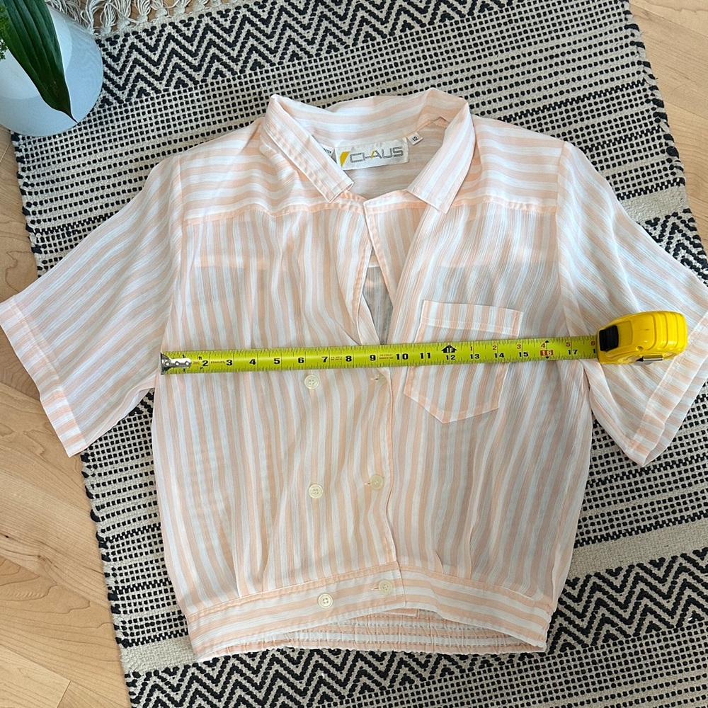 Super Chic Shear Chaus Peach Striped Skirt Set - Picture 10 of 11